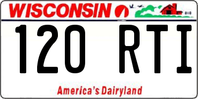 WI license plate 120RTI