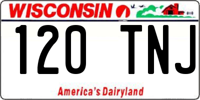 WI license plate 120TNJ