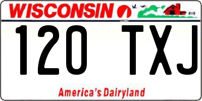 WI license plate 120TXJ