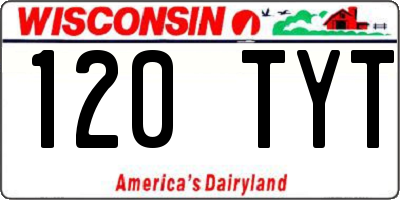 WI license plate 120TYT