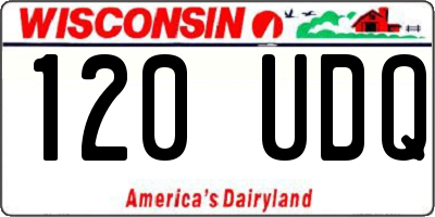 WI license plate 120UDQ