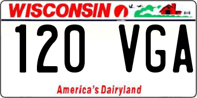 WI license plate 120VGA