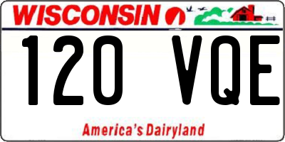 WI license plate 120VQE
