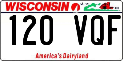 WI license plate 120VQF