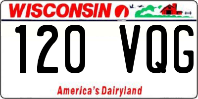 WI license plate 120VQG