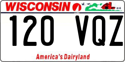 WI license plate 120VQZ