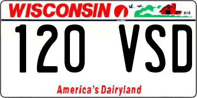 WI license plate 120VSD