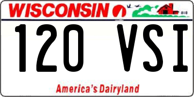 WI license plate 120VSI