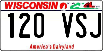 WI license plate 120VSJ