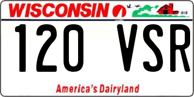 WI license plate 120VSR