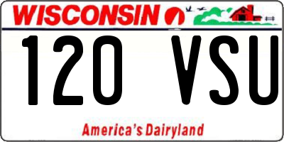 WI license plate 120VSU
