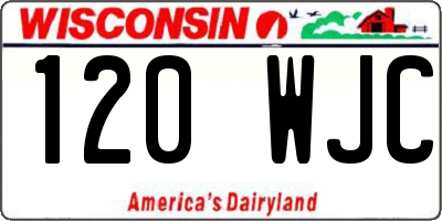 WI license plate 120WJC