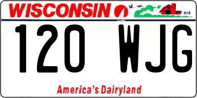 WI license plate 120WJG