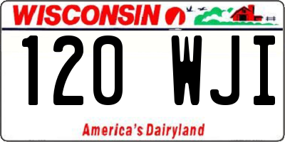 WI license plate 120WJI