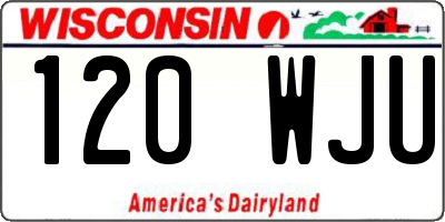 WI license plate 120WJU