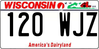 WI license plate 120WJZ