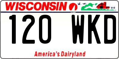 WI license plate 120WKD
