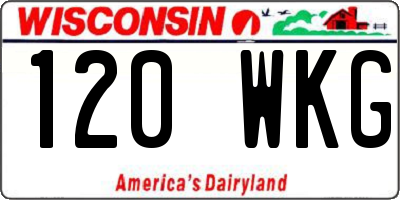 WI license plate 120WKG