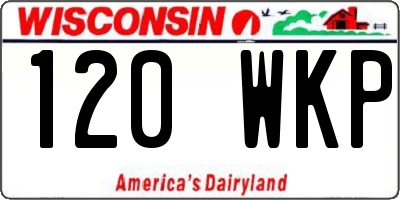 WI license plate 120WKP