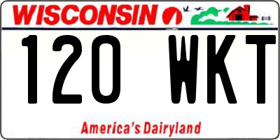 WI license plate 120WKT