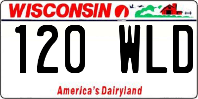 WI license plate 120WLD