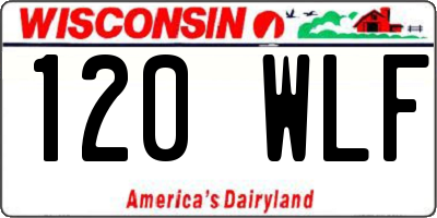 WI license plate 120WLF