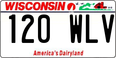 WI license plate 120WLV