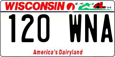 WI license plate 120WNA