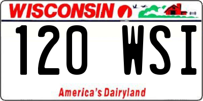 WI license plate 120WSI