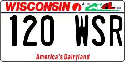 WI license plate 120WSR