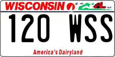 WI license plate 120WSS