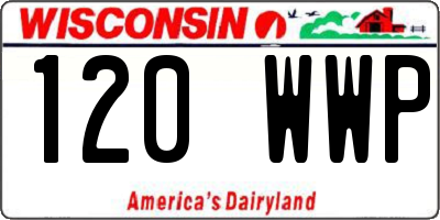 WI license plate 120WWP