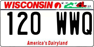 WI license plate 120WWQ