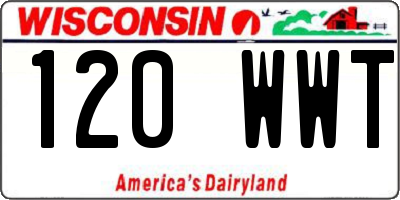 WI license plate 120WWT