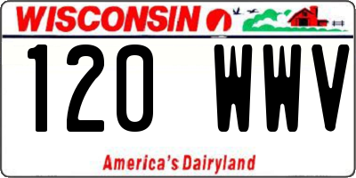 WI license plate 120WWV