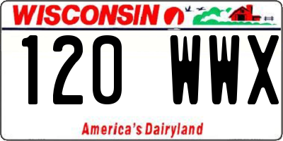 WI license plate 120WWX