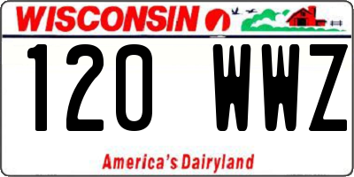 WI license plate 120WWZ