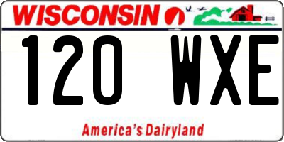 WI license plate 120WXE