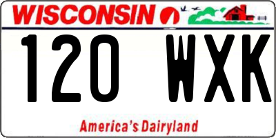 WI license plate 120WXK