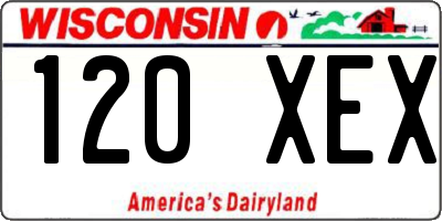 WI license plate 120XEX