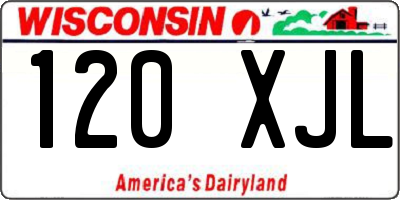 WI license plate 120XJL
