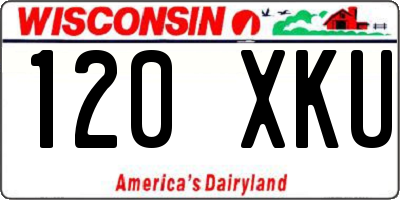 WI license plate 120XKU