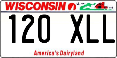 WI license plate 120XLL