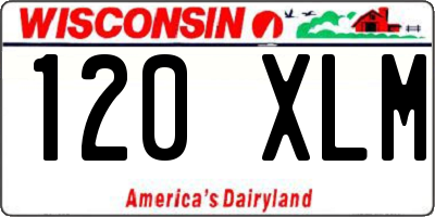 WI license plate 120XLM