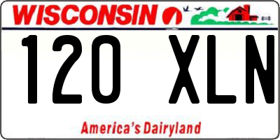 WI license plate 120XLN