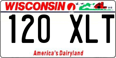WI license plate 120XLT