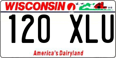 WI license plate 120XLU