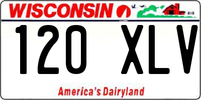 WI license plate 120XLV