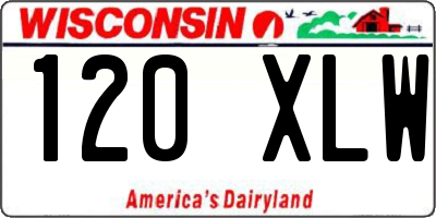 WI license plate 120XLW