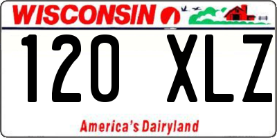 WI license plate 120XLZ